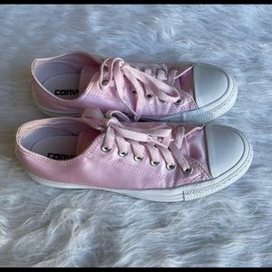 Pink Satin Converse
